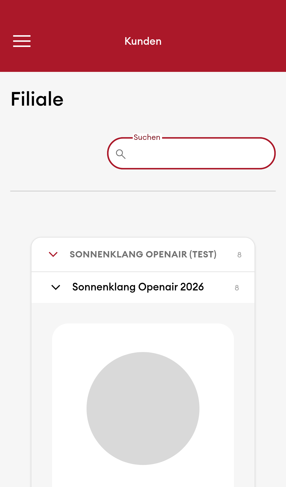 Filiale - Übersicht (Mobile)
