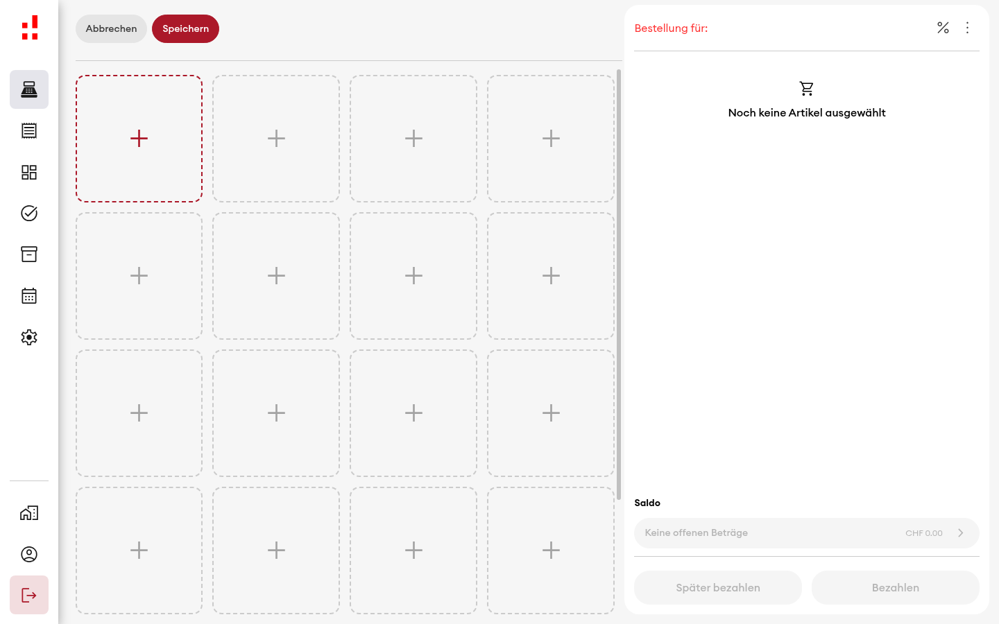 Hauptkategorien - Rechtsklick öffnet den Layout-Editor