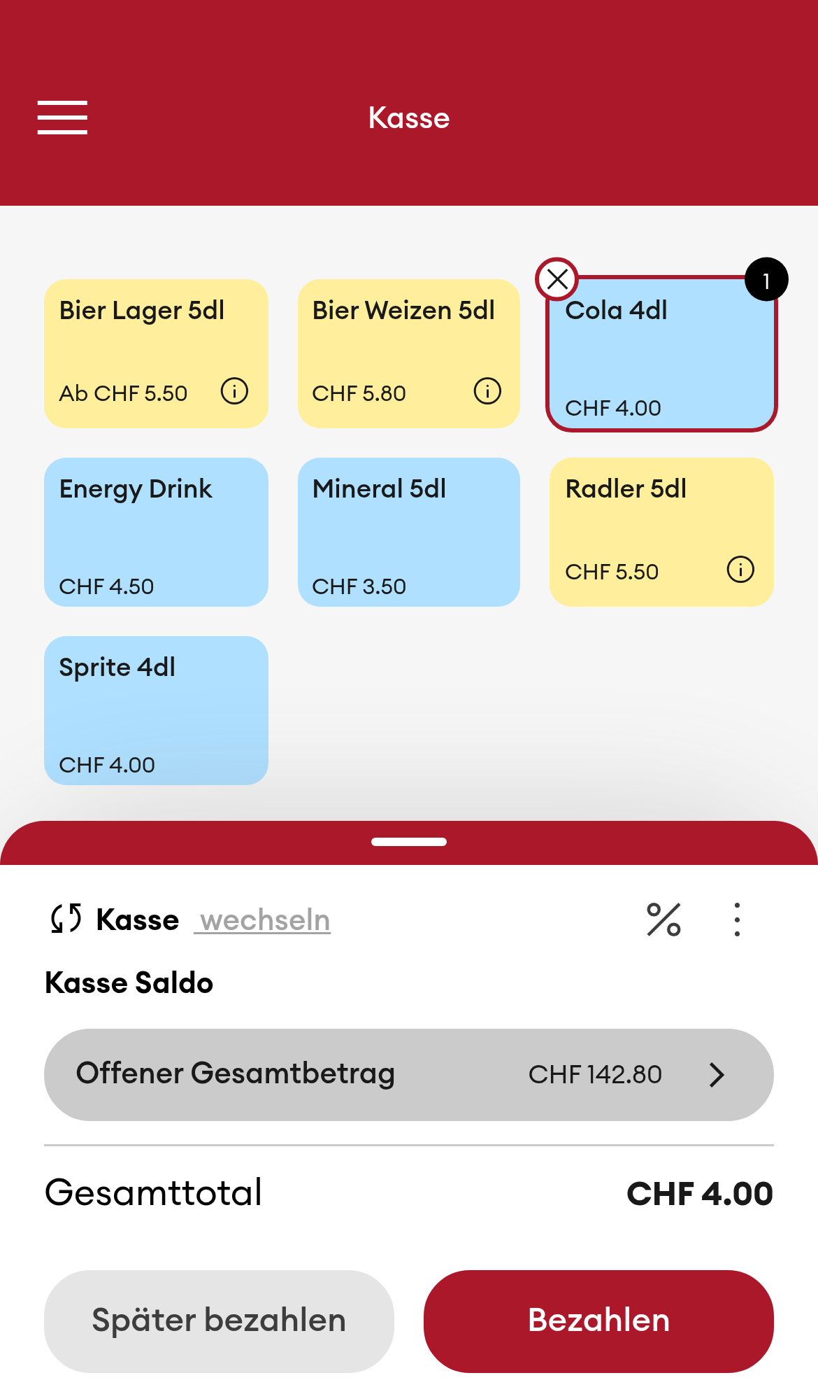 Zahlarten - Bezahlen-Button aktiv nach Zuweisung (Mobile)