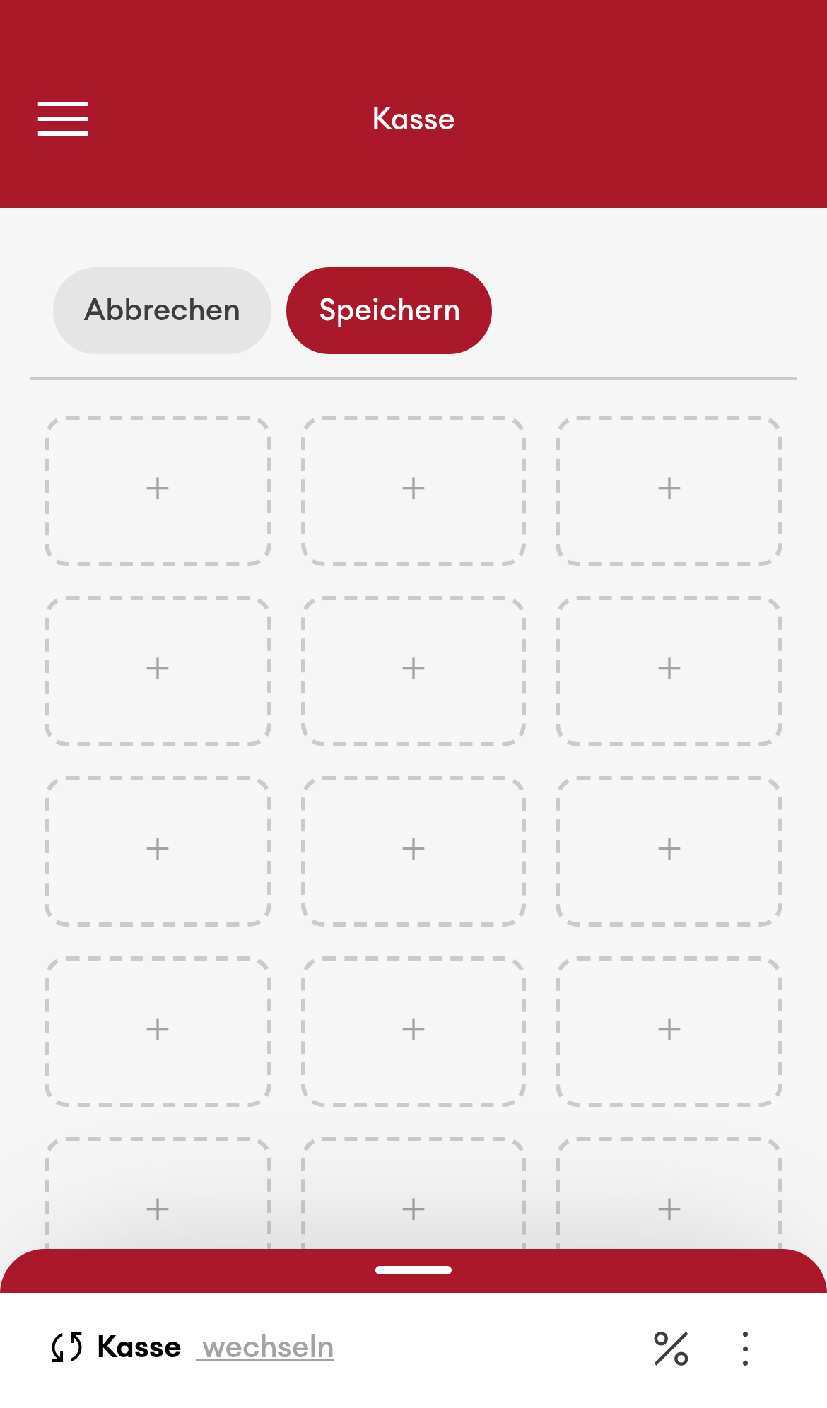 Hauptkategorien - Rechtsklick öffnet den Layout-Editor (Mobile)