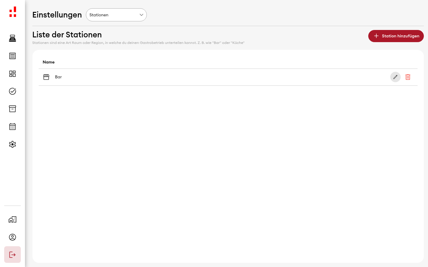 Stationen - Liste (Desktop)