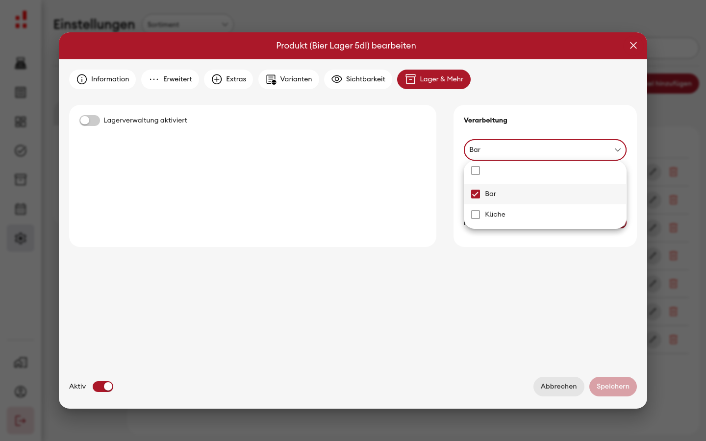 Stationsauswahl - Mehrfachauswahl-Dropdown offen (Desktop)